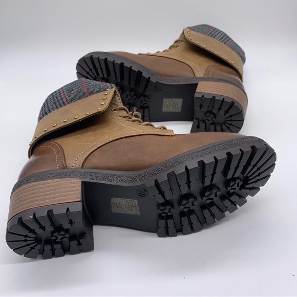 Comfortview Fold Over Flat Ankle Brown Boots Womens Size 6, EUR 37 NEW - Picture 5 of 5